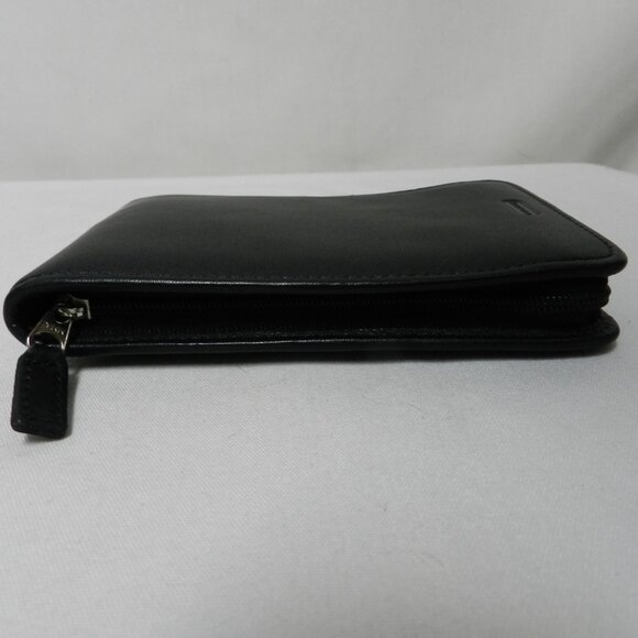 Coach Vintage Leather zip around palm pilot wallet case black w/ Logo  4" x 5.5" - Picture 9 of 12